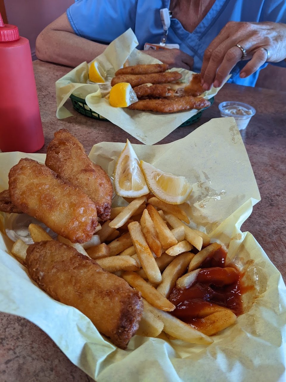 Menu board with comfort food and quick bites.